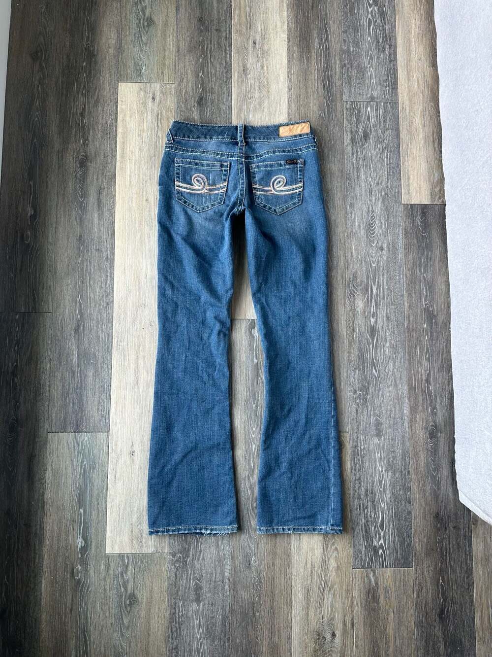Y2K Seven7 Ultra Low Rise Boot Cut Denim Jeans Waist 30"